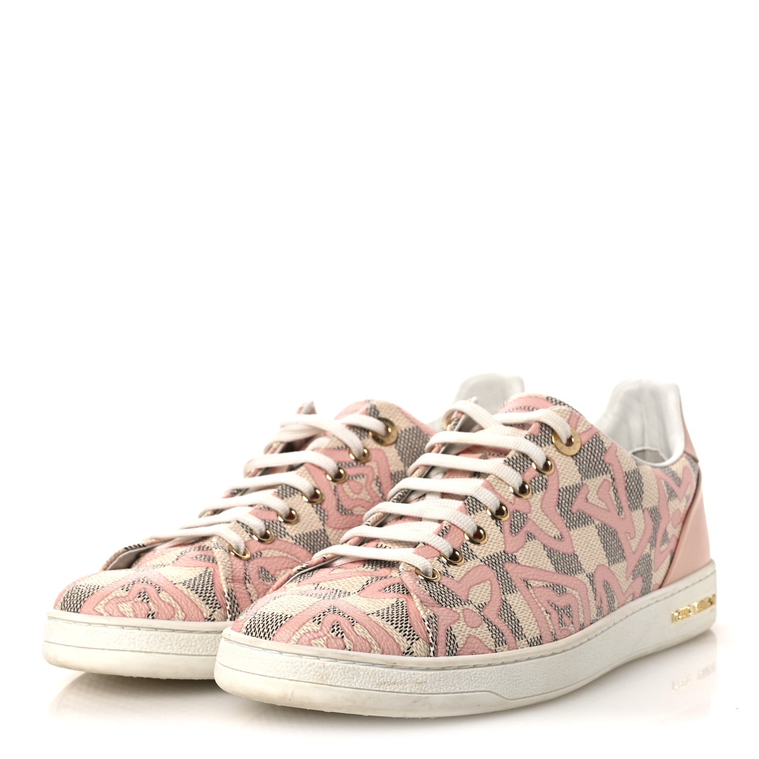 Louis Vuitton Damier Azur Tahitienne Bora Bora Sneakers 40 Rose Ballerine