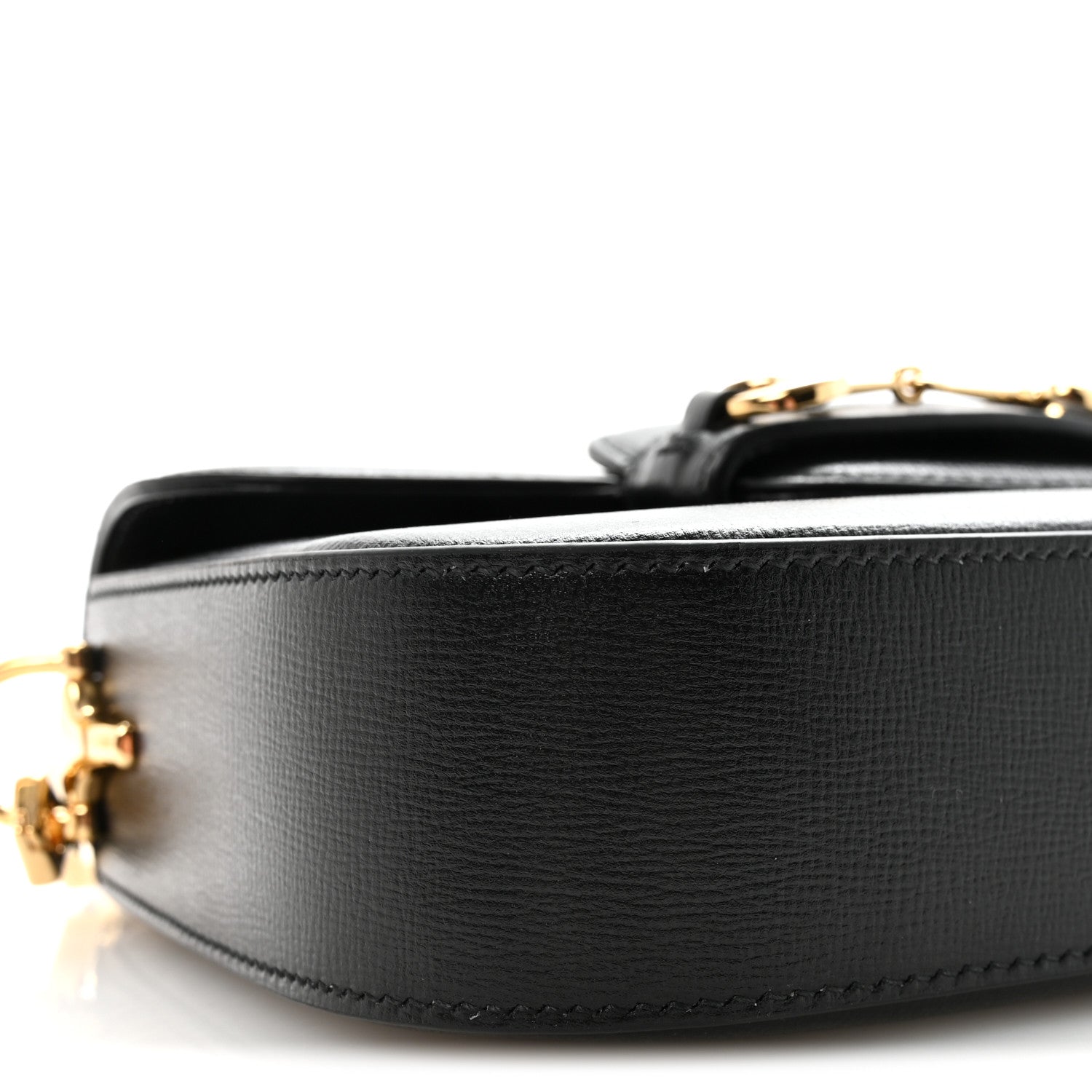 Gucci Azalea Calfskin Web Mini Horsebit 1955 Shoulder Bag Black
