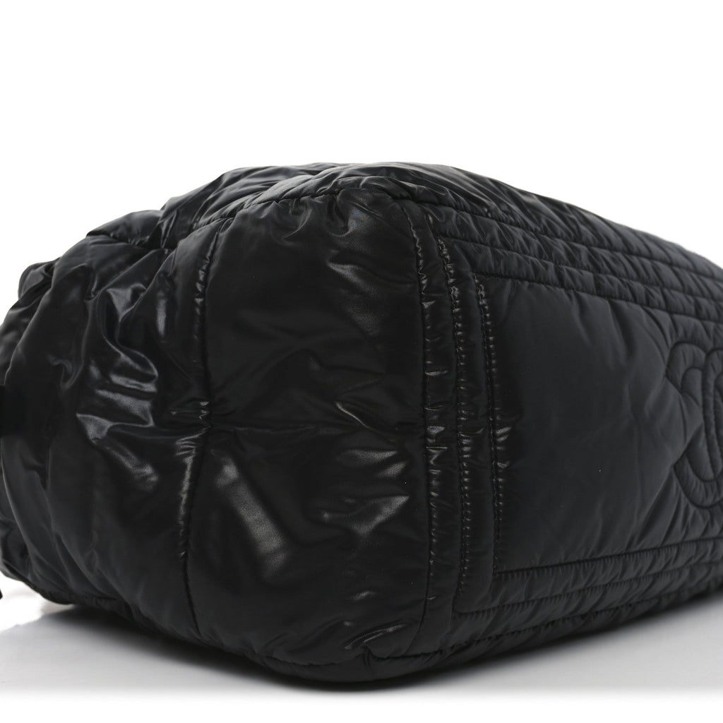 Chanel Nylon Coco Cocoon Large Reversible Tote Black