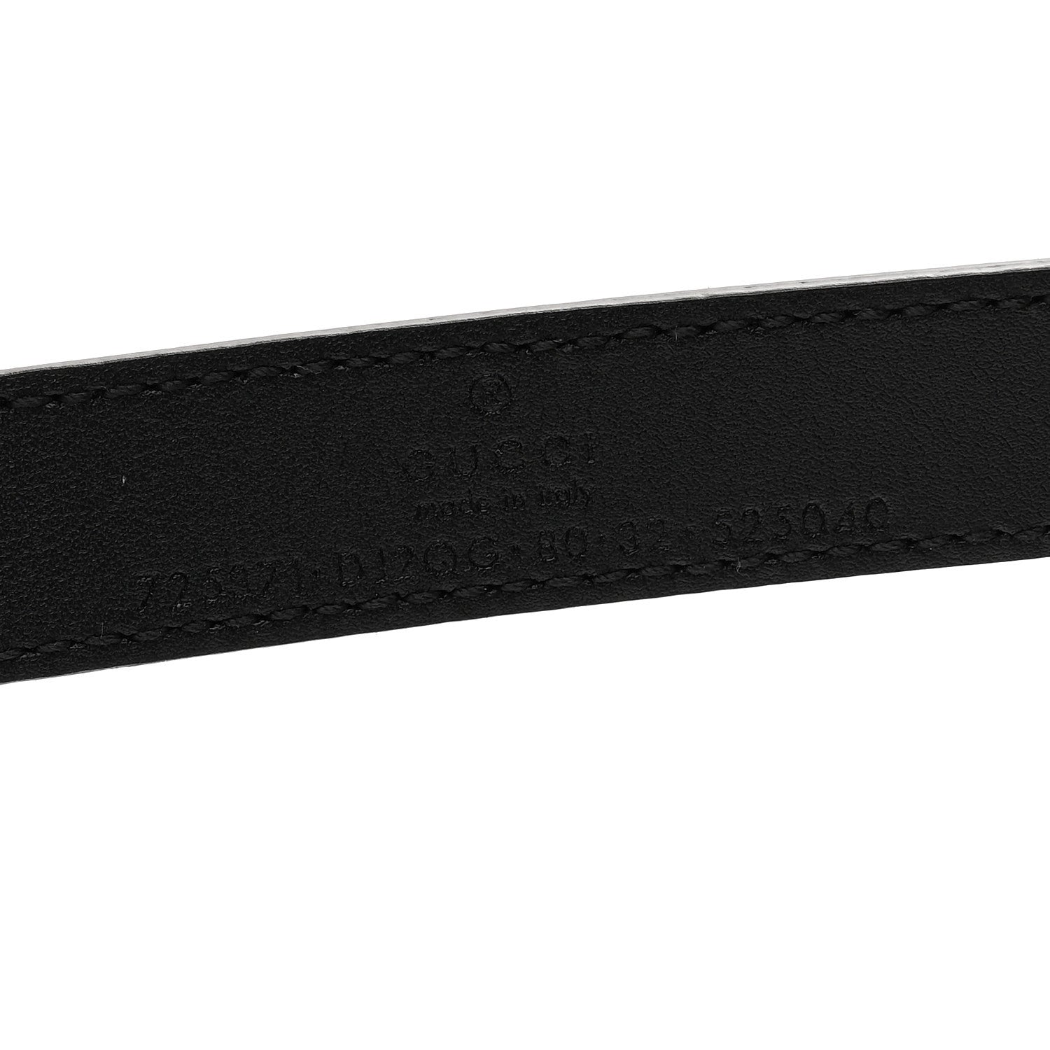 Gucci Calfskin Strawberry Buckle Thin Belt  80 32 Black