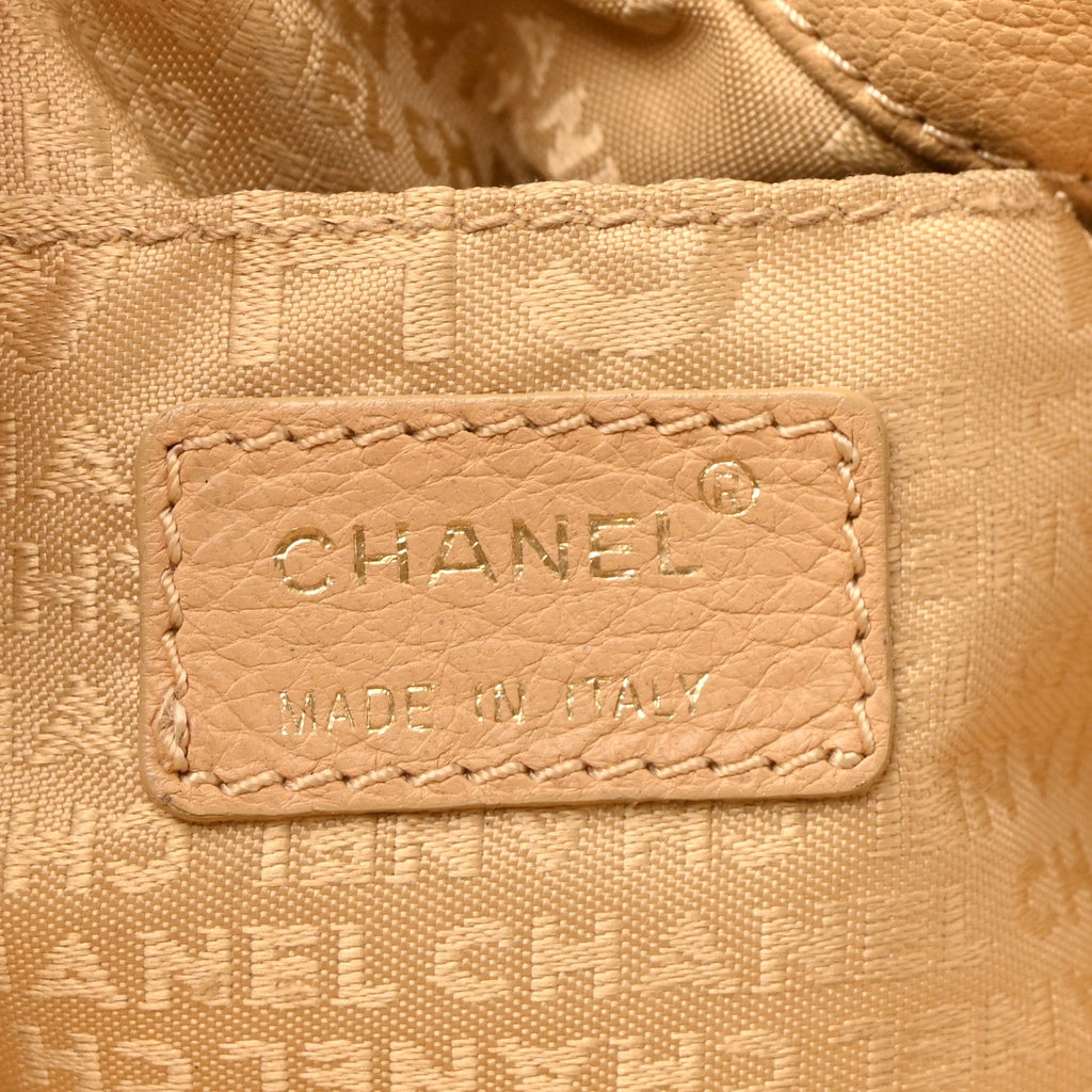 Chanel Calfskin CC Dice Tote Bag yellow