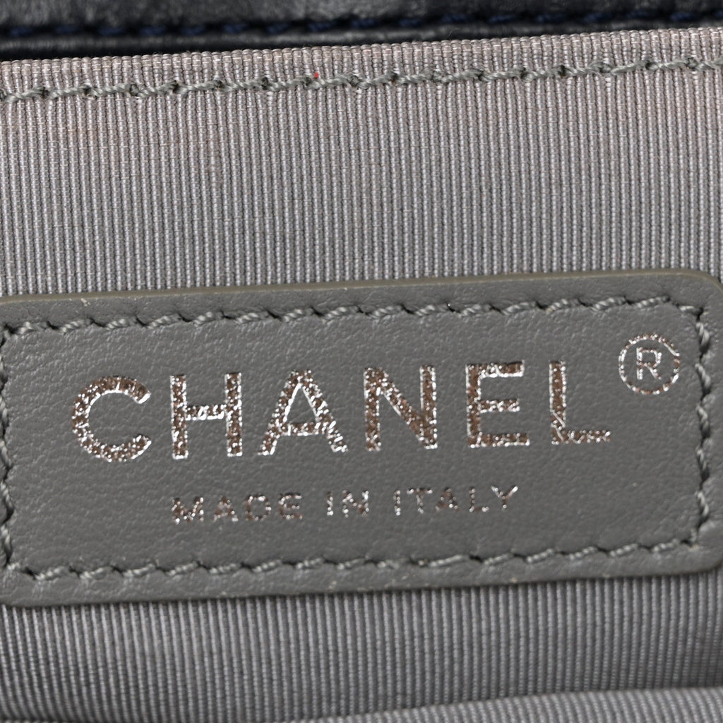 Chanel Velvet Quilted Small Boy Flap Blue