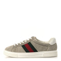 Gucci Suede Web Mens Ace Sneakers 8.5 Oatmeal