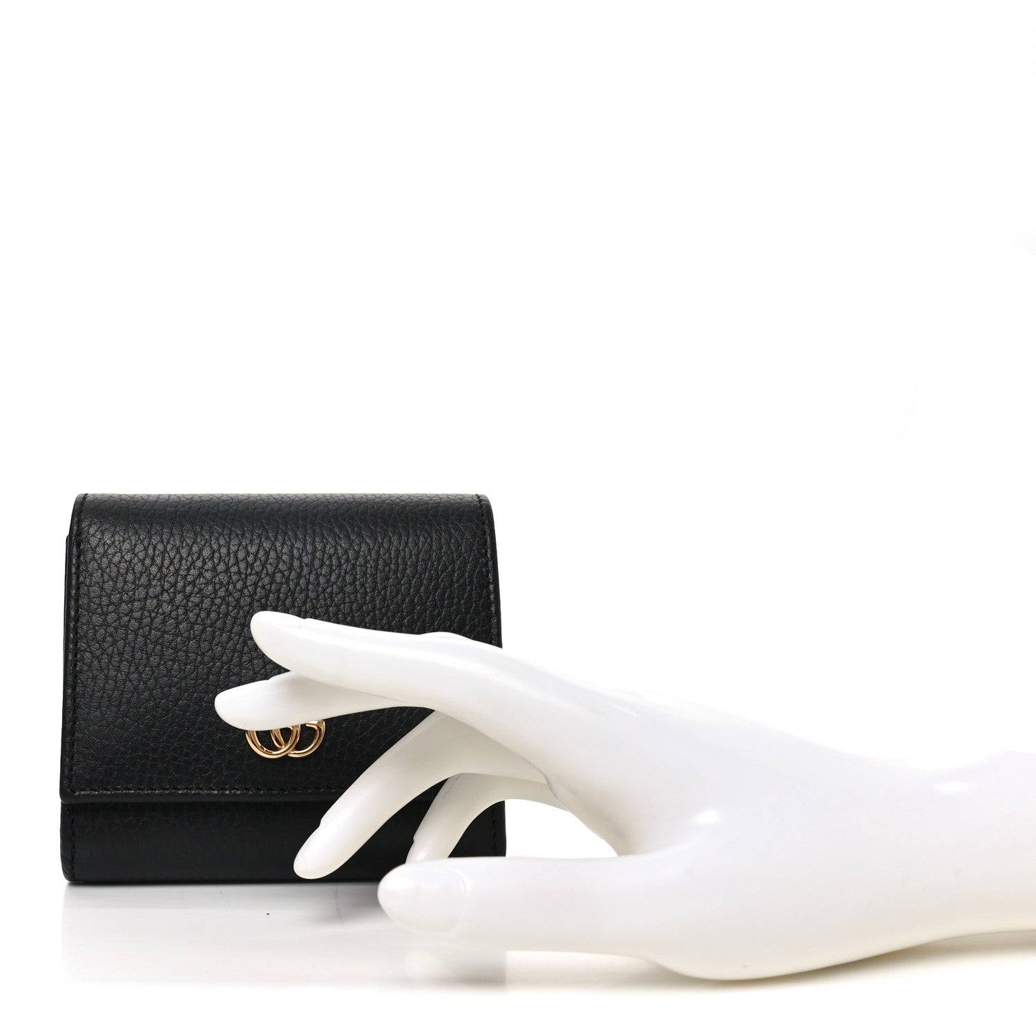 Gucci Dollar Calfskin Medium GG Marmont Wallet Black