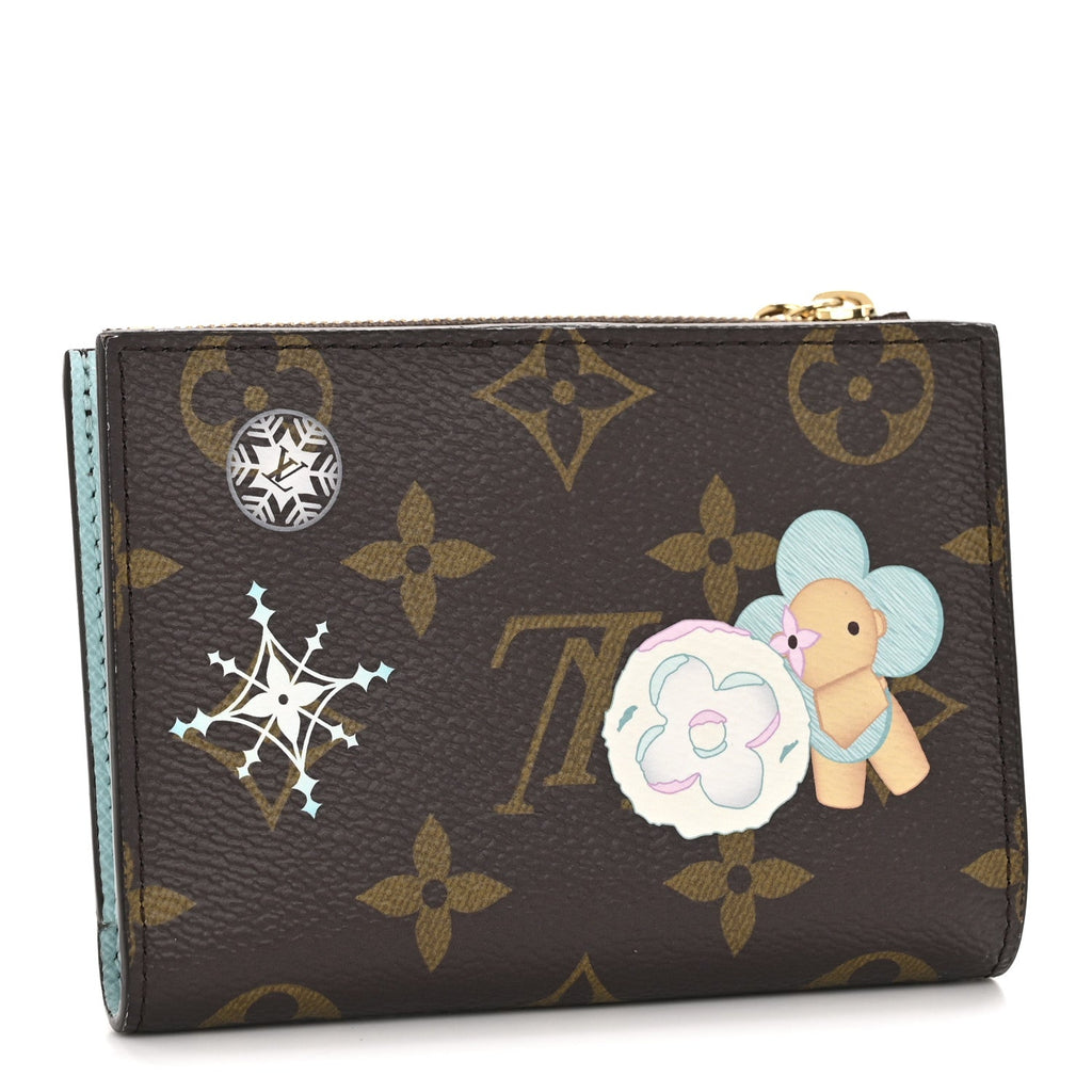 Louis Vuitton Monogram Snow Show Lisa Wallet Azur Frost