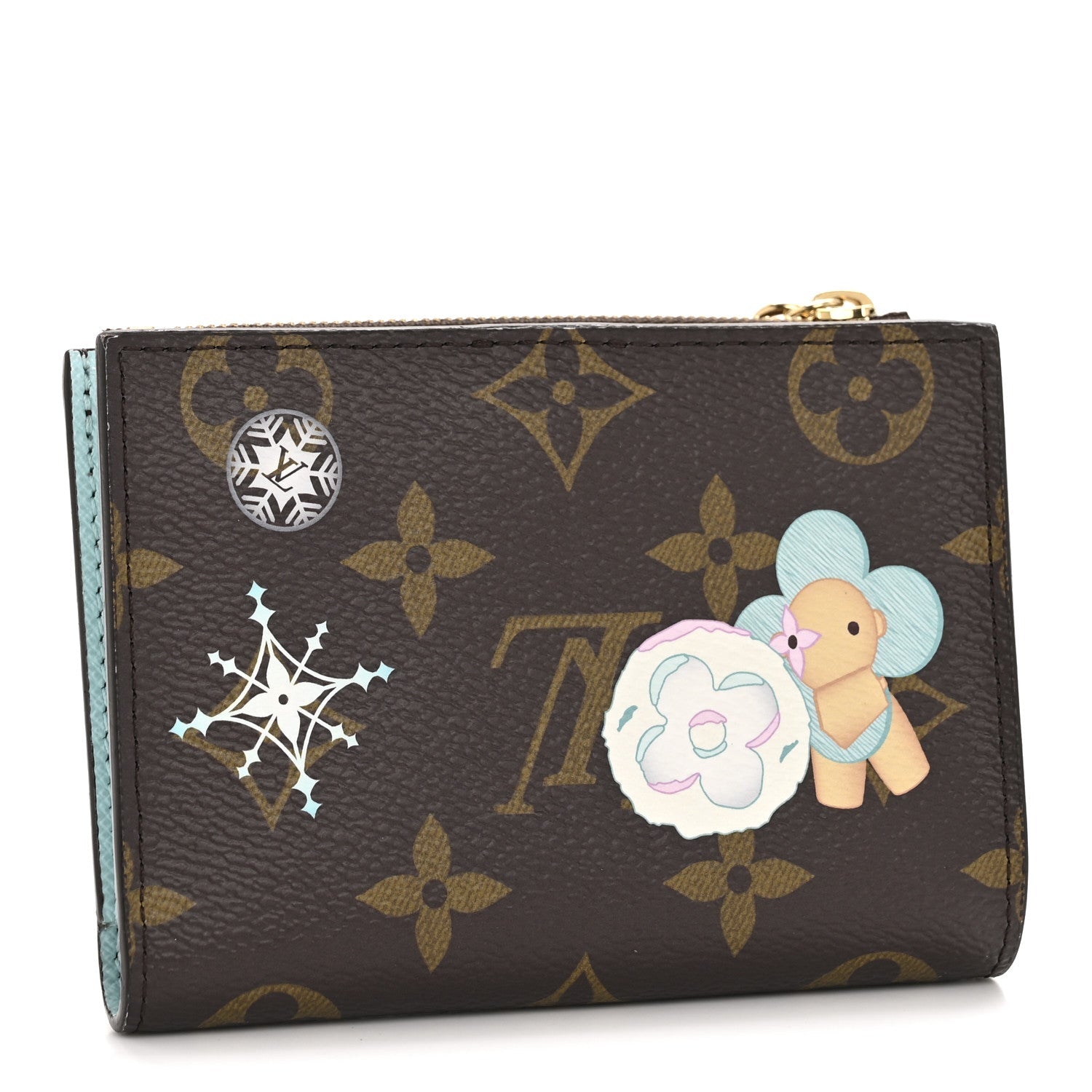 Louis Vuitton Monogram Snow Show Lisa Wallet Azur Frost