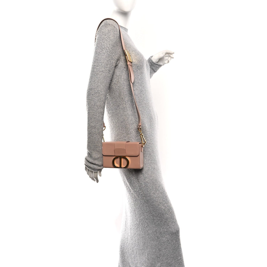 Christian Dior Smooth Calfskin 30 Montaigne Box Bag Pale Pink