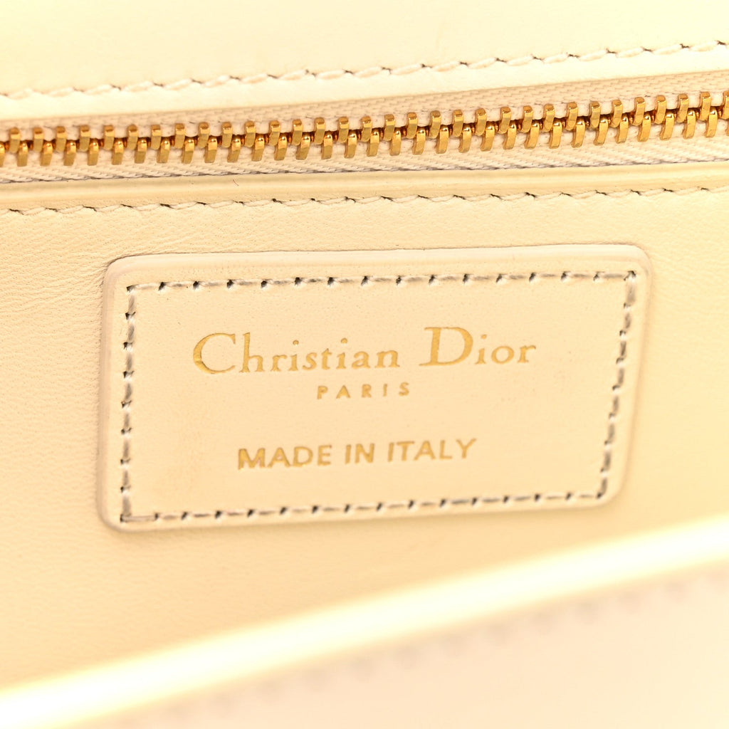 Christian Dior Box Calfskin 30 Montaigne Flap Bag Latte