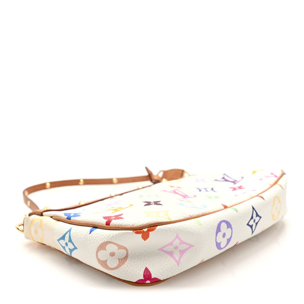 Louis Vuitton Monogram Multicolor Pochette Accessories White