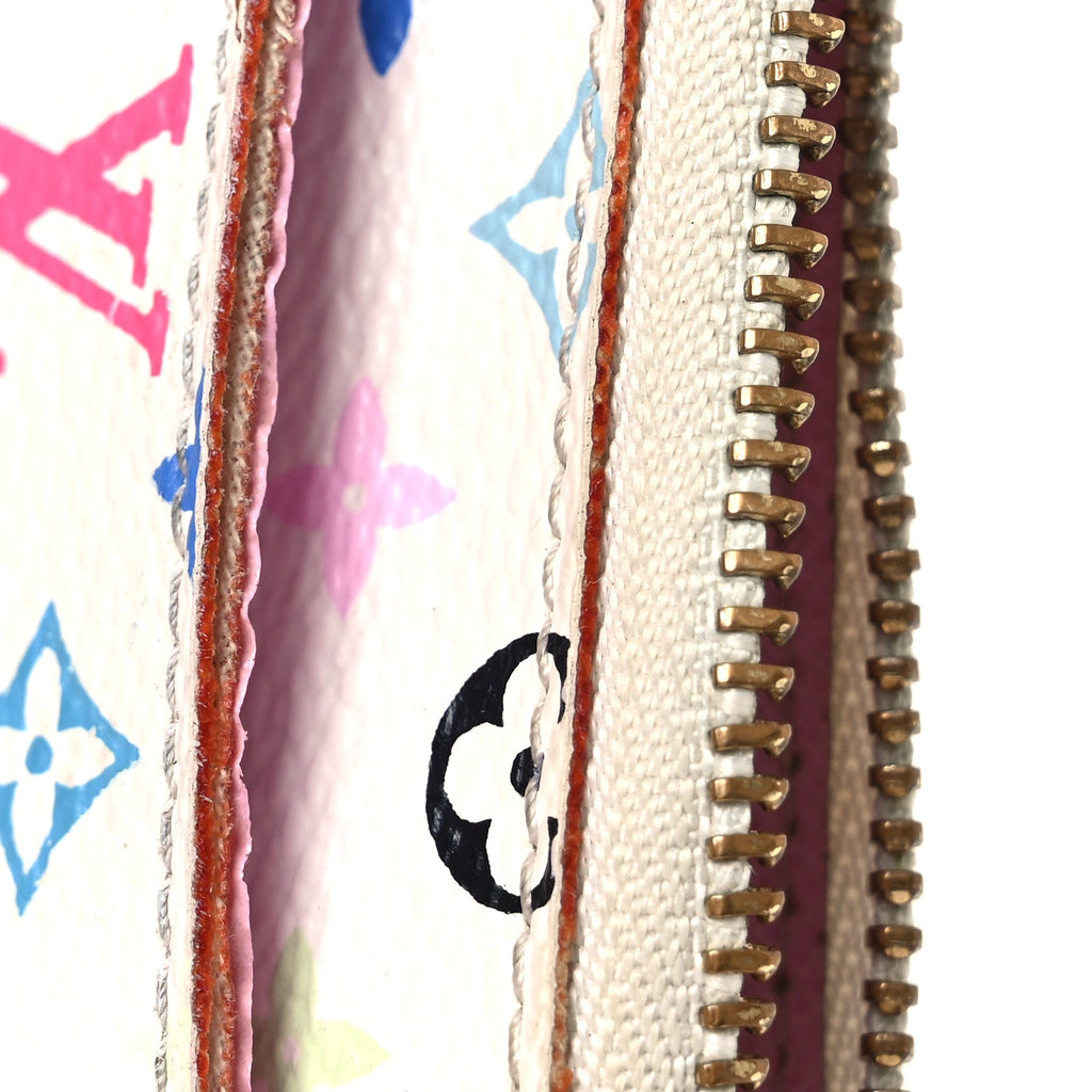 Louis Vuitton Monogram Multicolor Key Pouch White Litchi