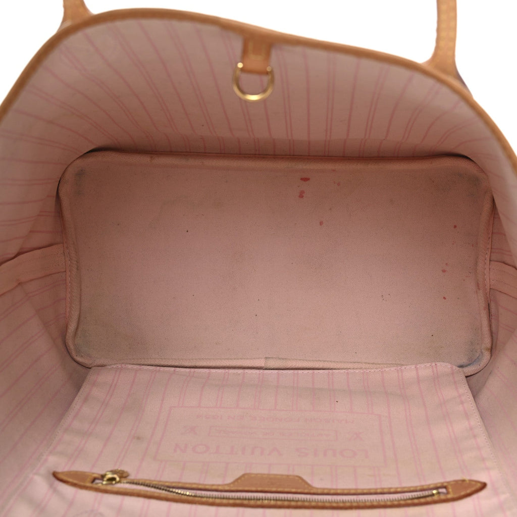 Louis Vuitton Damier Azur Neo Neverfull MM Rose Ballerine