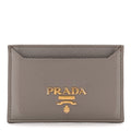 Prada Saffiano Metal Card Case Argilla
