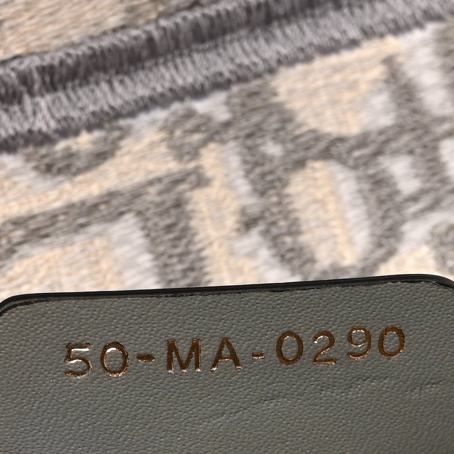Christian Dior Oblique Embroidered Saddle Bag Gray