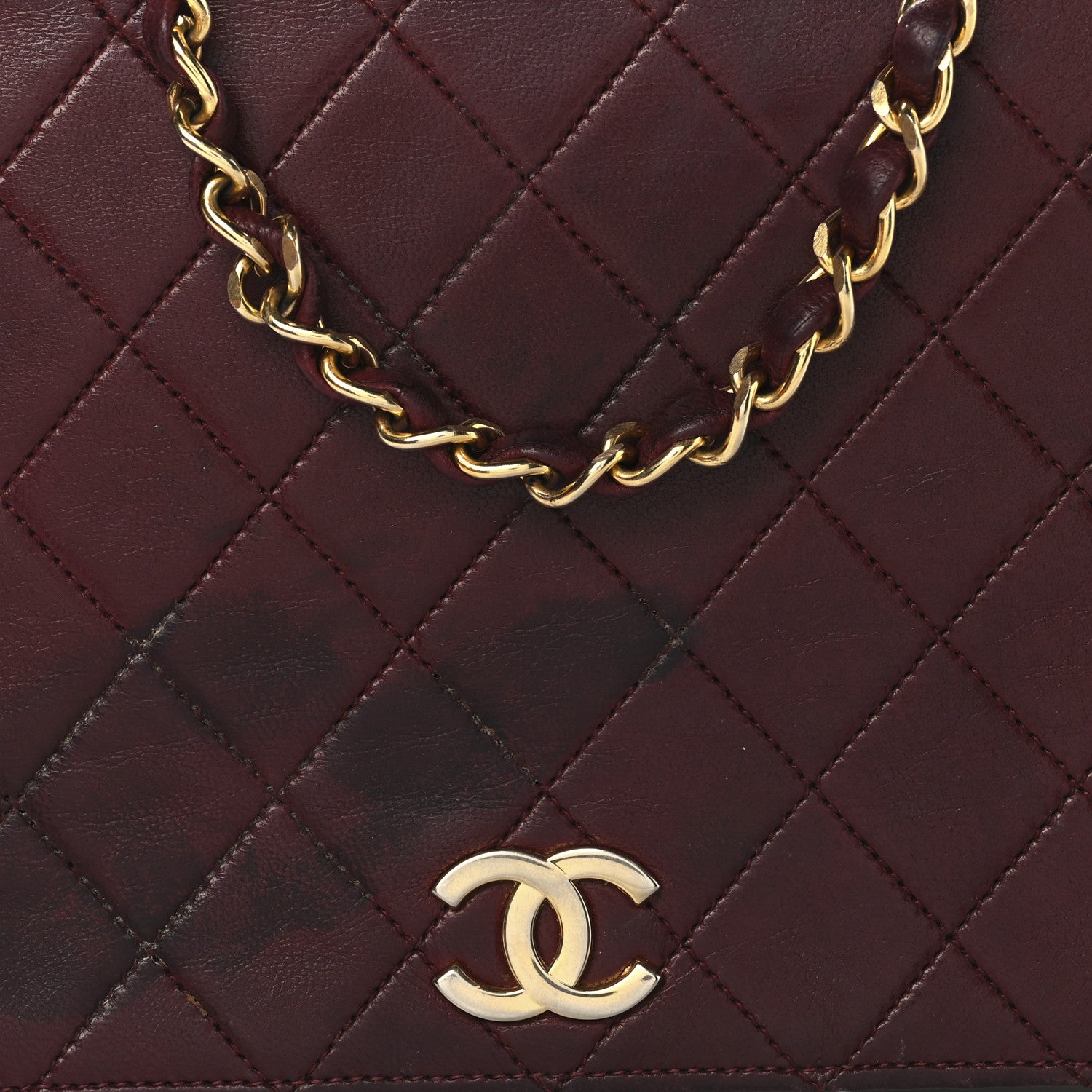 Chanel Lambskin Quilted Small Single Flap Bordeaux