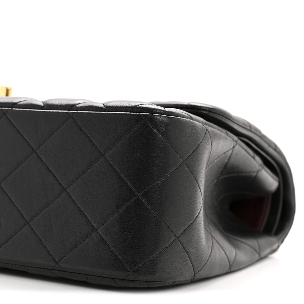 Chanel Lambskin Quilted Jumbo Double Flap Black
