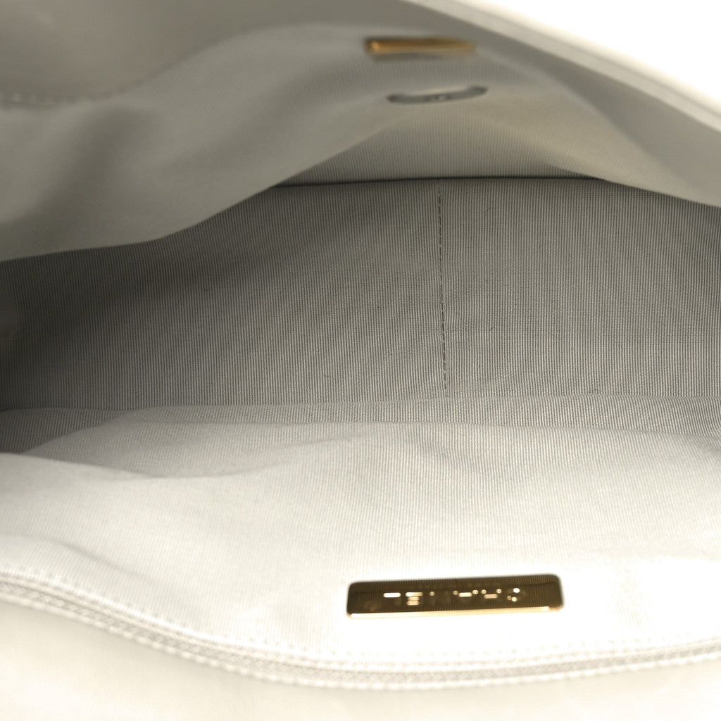 Chanel Lambskin Quilted Large Chanel 19 Flap Grey
