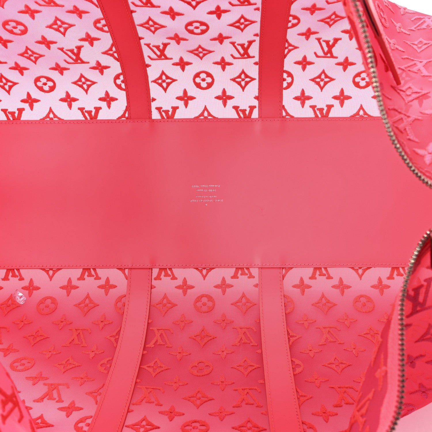 Louis Vuitton Monogram Fluo See Through Keepall Bandouliere 50 Rose