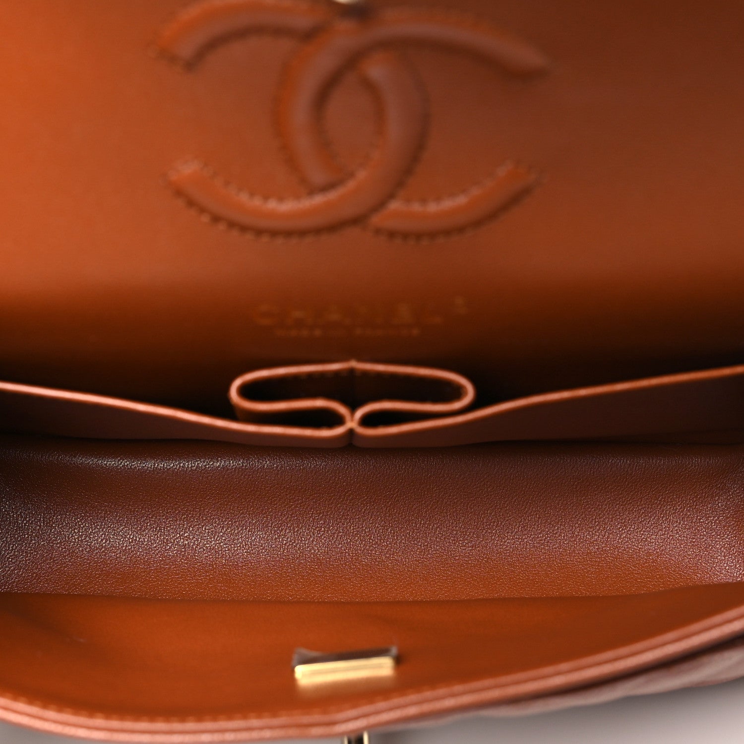 Chanel Caviar Quilted Small Double Flap Light Brown