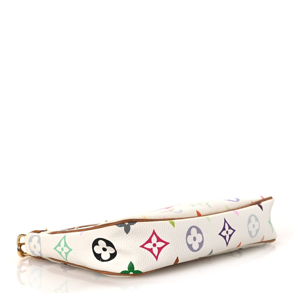 Louis Vuitton Monogram Multicolor Pochette Accessories White
