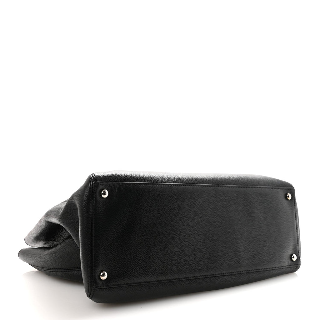 Chanel Calfskin Cerf Executive Shopper Tote Black