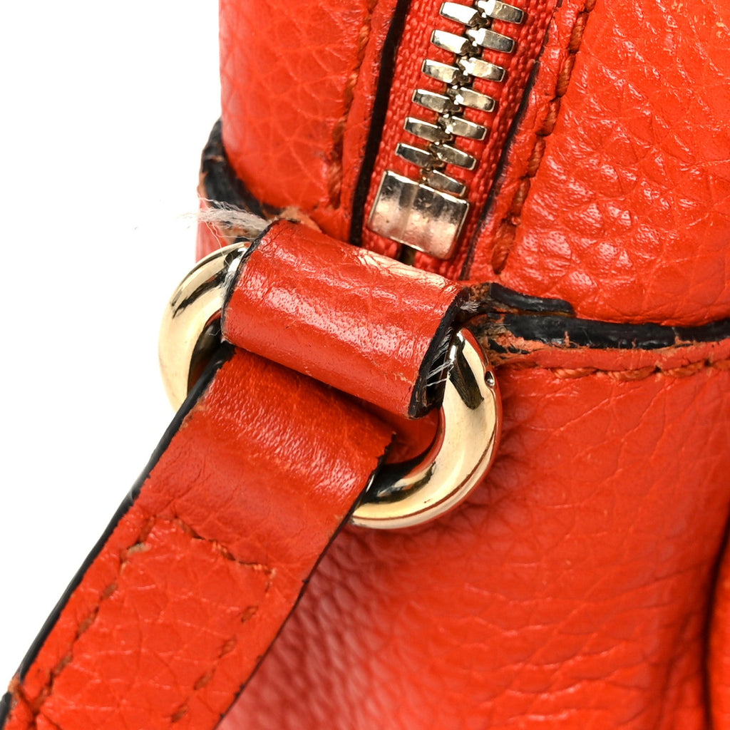 Gucci Pebbled Calfskin Small Soho Disco Bag Sun Orange