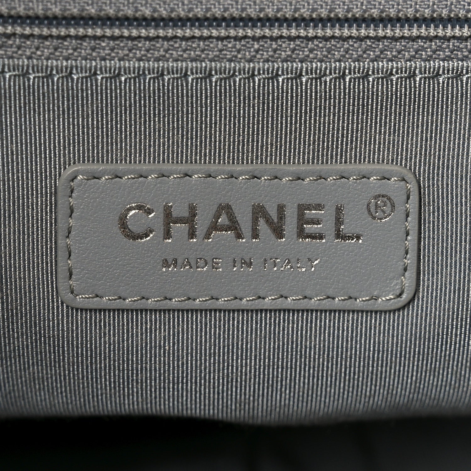 Chanel Metallic Crumpled Calfskin Chain 20s Signe Tote Silver