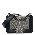 Chanel Galuchat Stingray Mini Boy Flap Black Silver