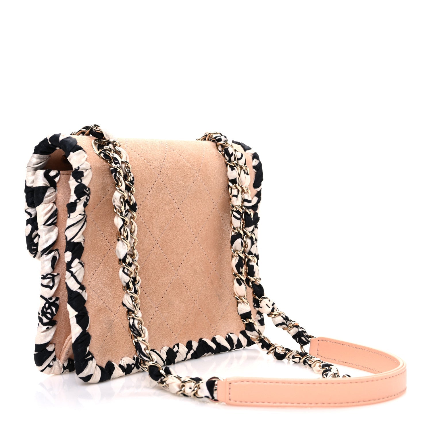 Chanel Suede Calfskin Braided Mini My Own Frame Flap Beige