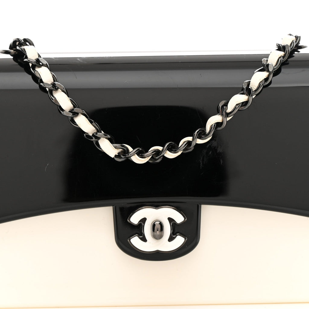 Chanel Plexiglass Plexi Coco Bag Black White