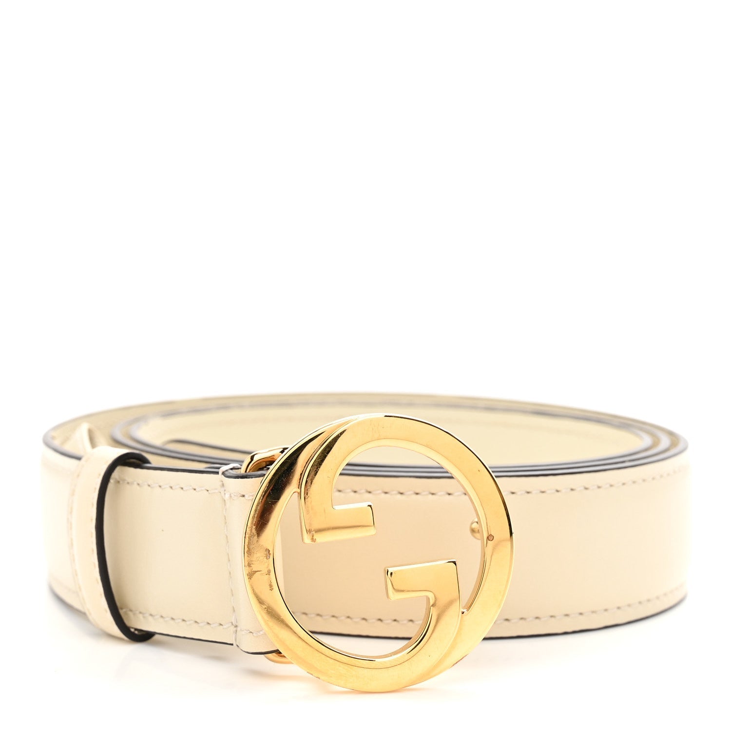 Gucci Ciny Lux Calfskin Blondie Belt 100 40 White
