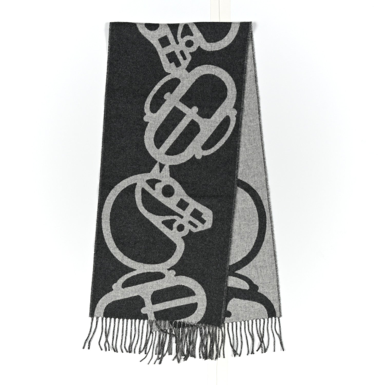 Louis Vuitton Wool Cashmere Lock And Keys Scarf Black