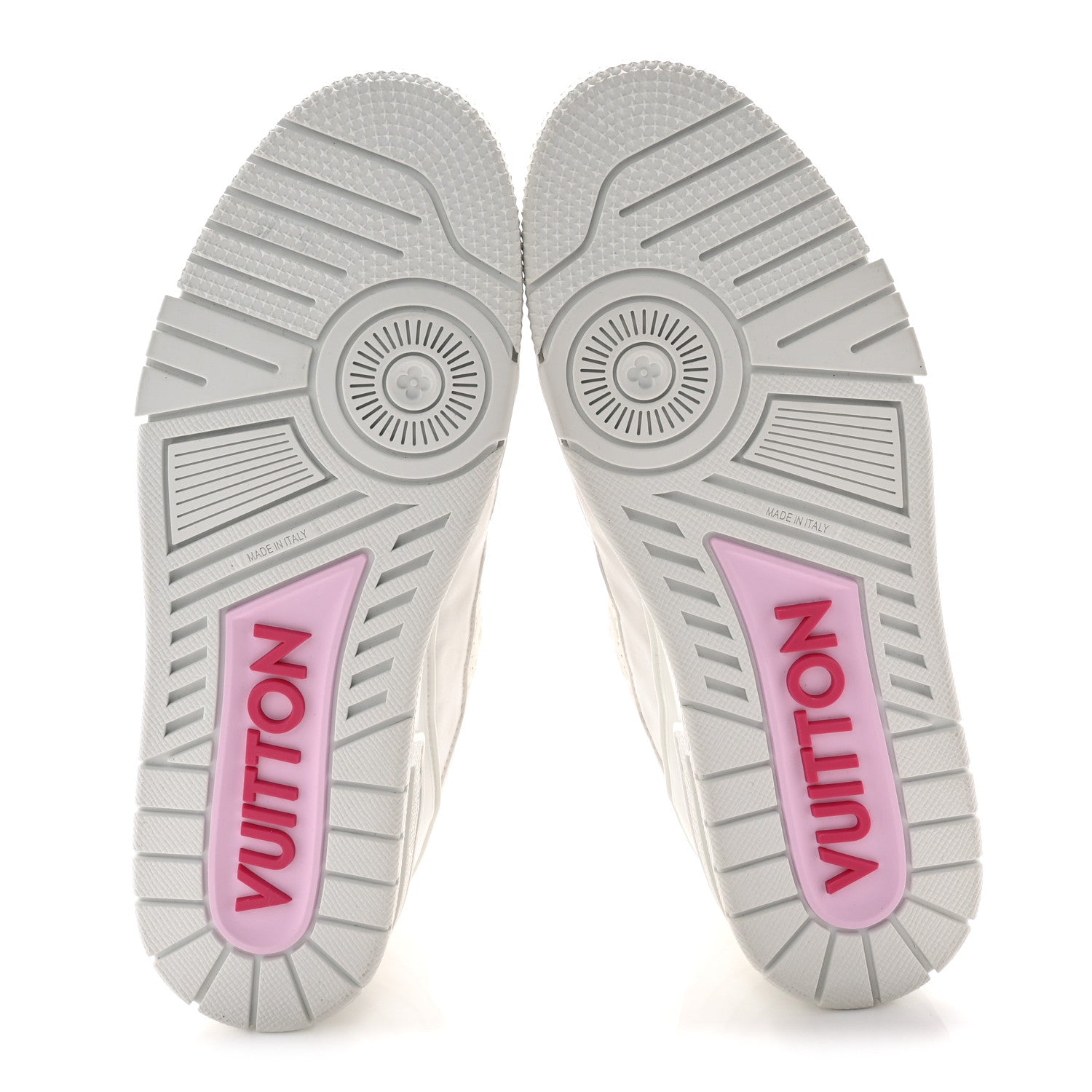 Louis Vuitton LV X TM Embossed Monogram Cherry Blossom LV Trainer Sneakers 41 White