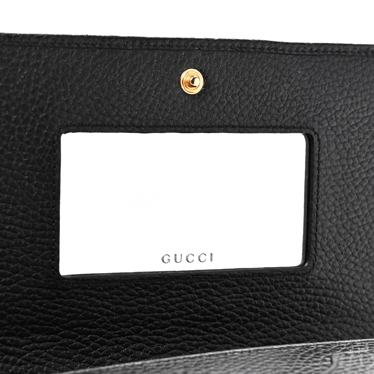 Gucci Calfskin Mini GG Marmont Chain Wallet Black