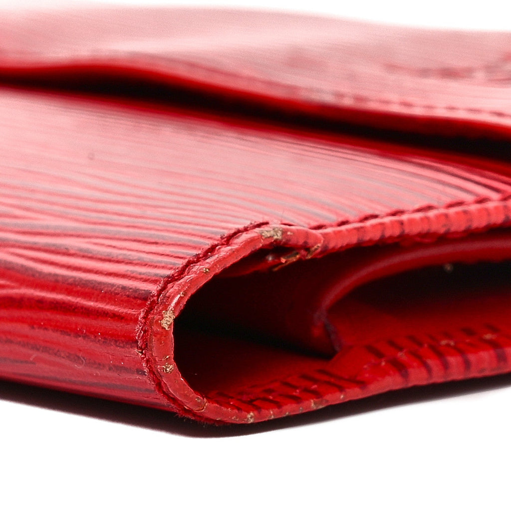 Louis Vuitton Epi Porte Tresor International Wallet Castillan Red