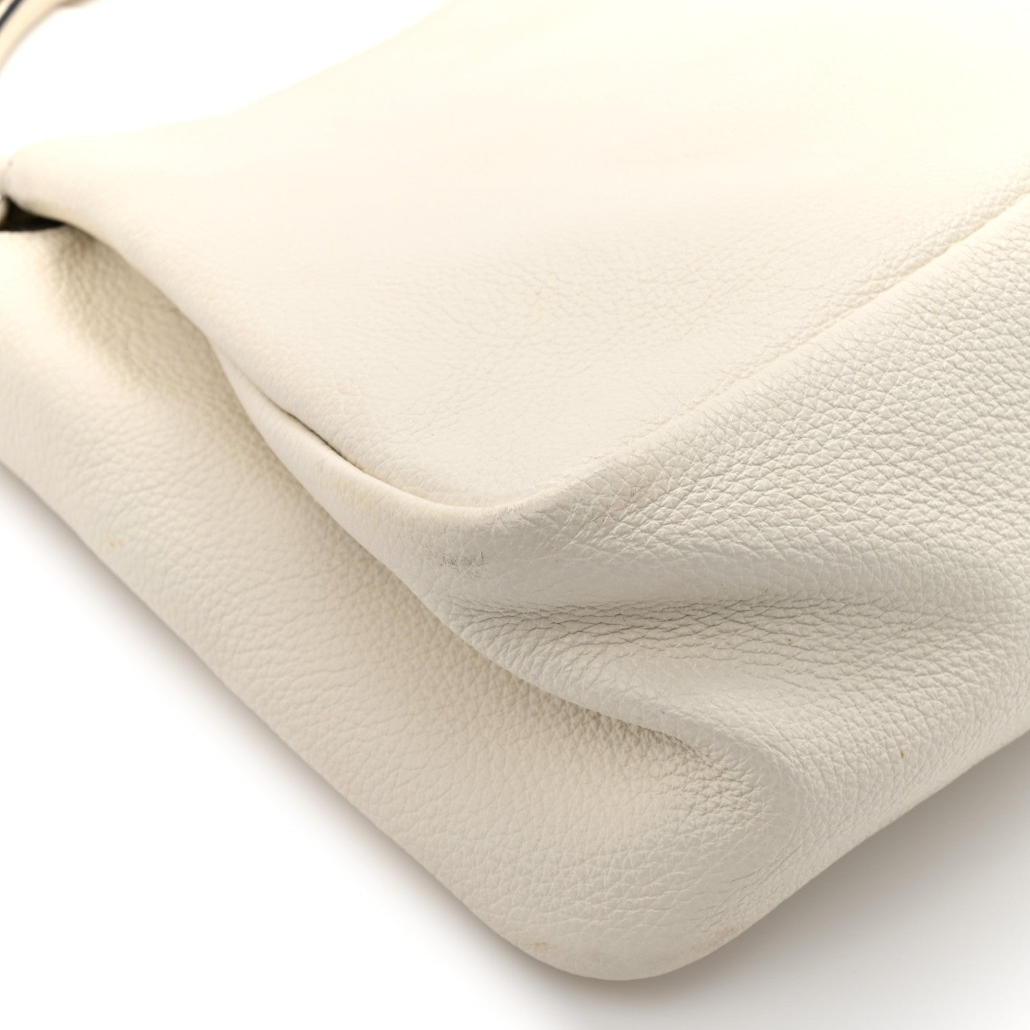 Prada Vitello Daino Soft Medium Zippered Top Handle Bag White