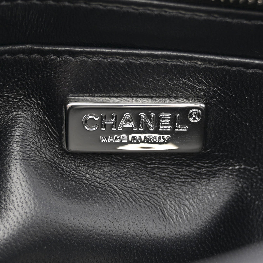 Chanel Sequin Houndstooth Small Flap Black White