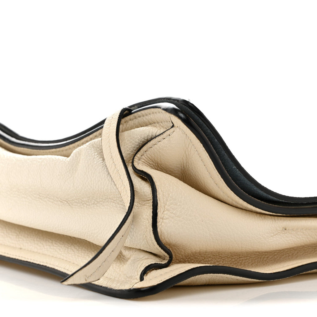 Prada Glace Calf Etiquette Flap Bianco Astra