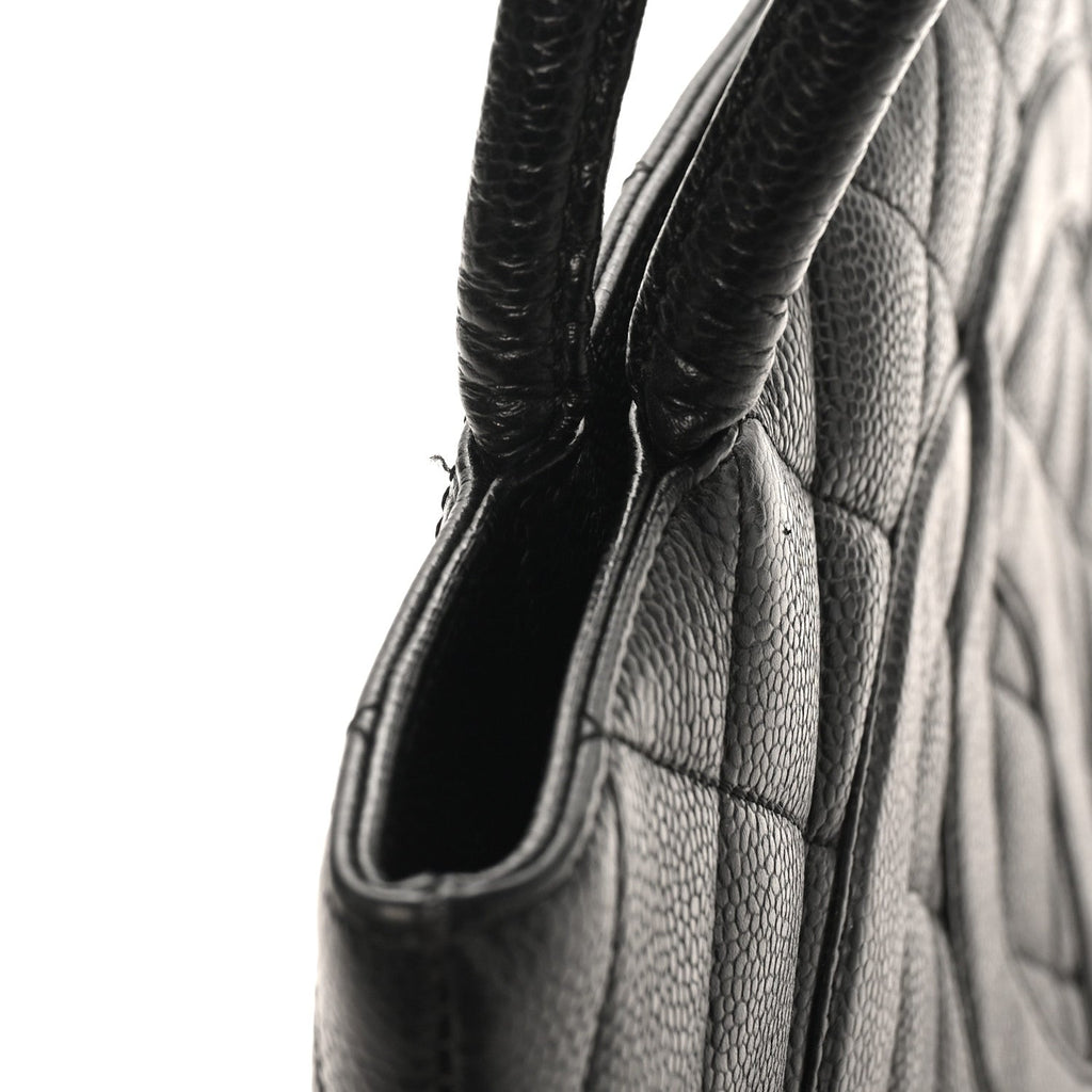 Chanel Caviar Quilted Medallion Tote Black