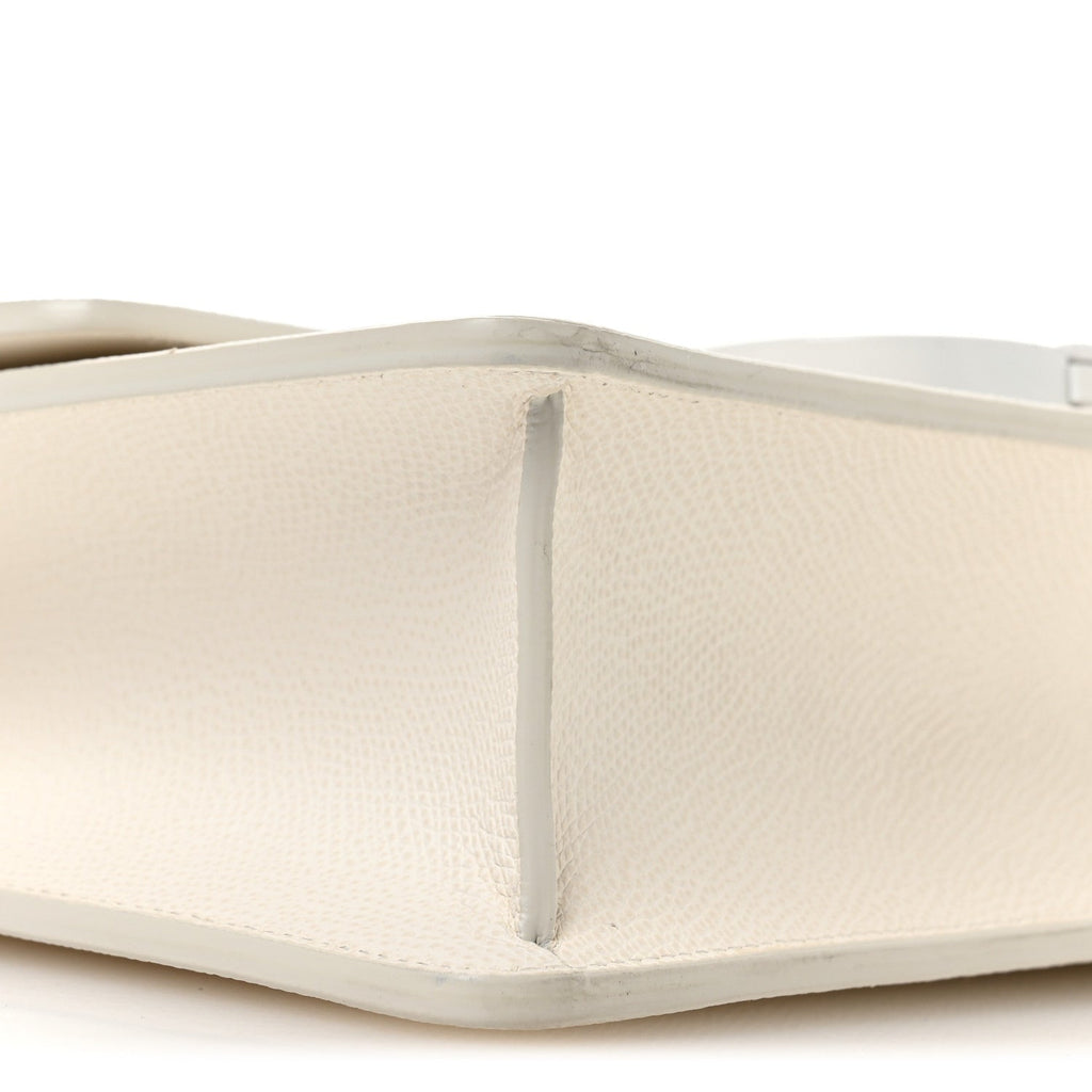 Christian Dior Ultra Matte Grained Calfskin 30 Montaigne Flap Bag White