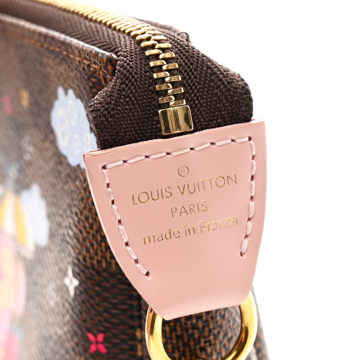 Louis Vuitton Damier Ebene 2020 Christmas Animation Big Wheel Mini Pochette Accessories Rose Ballerine