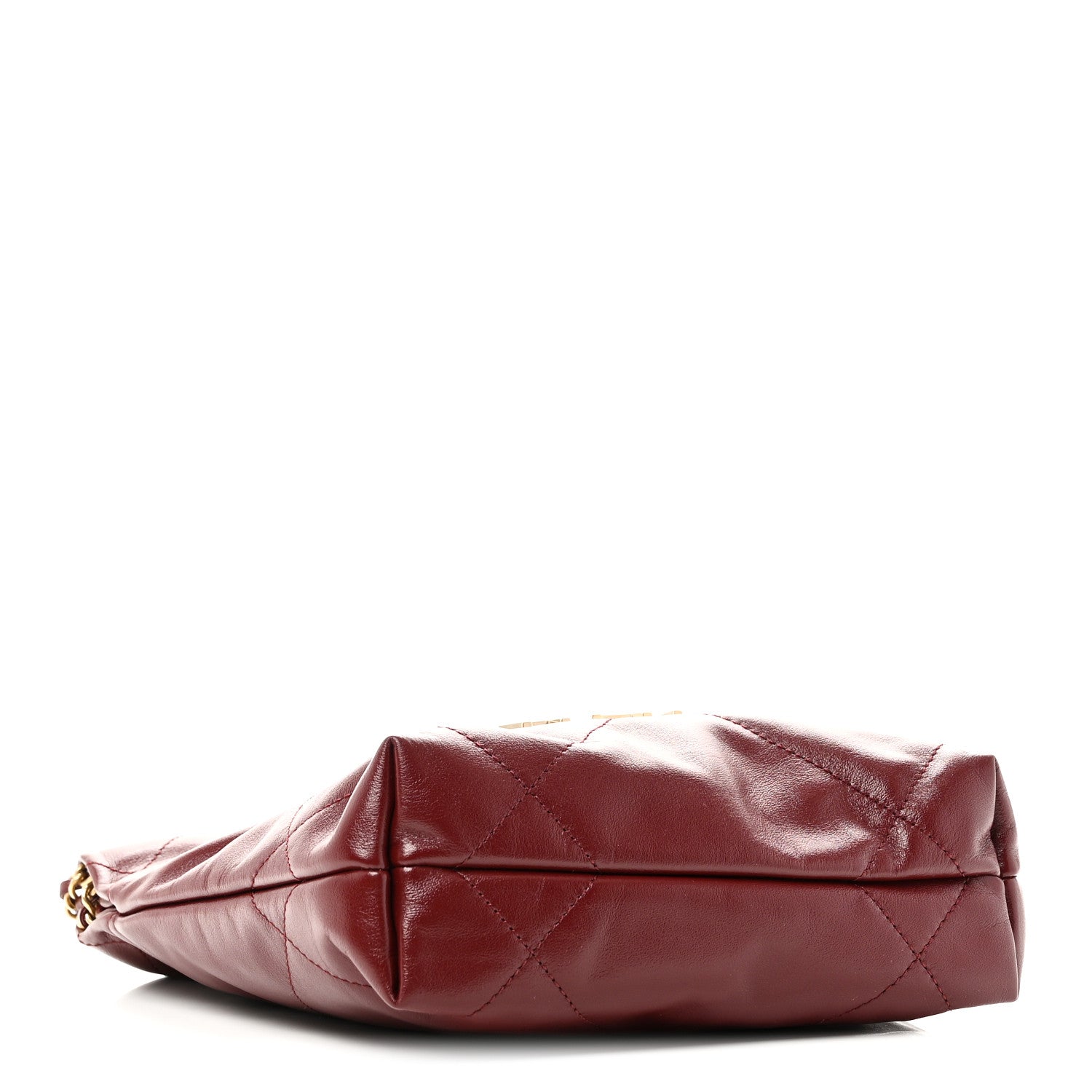 Chanel Shiny Calfskin Quilted Mini Chanel 22 Dark Burgundy