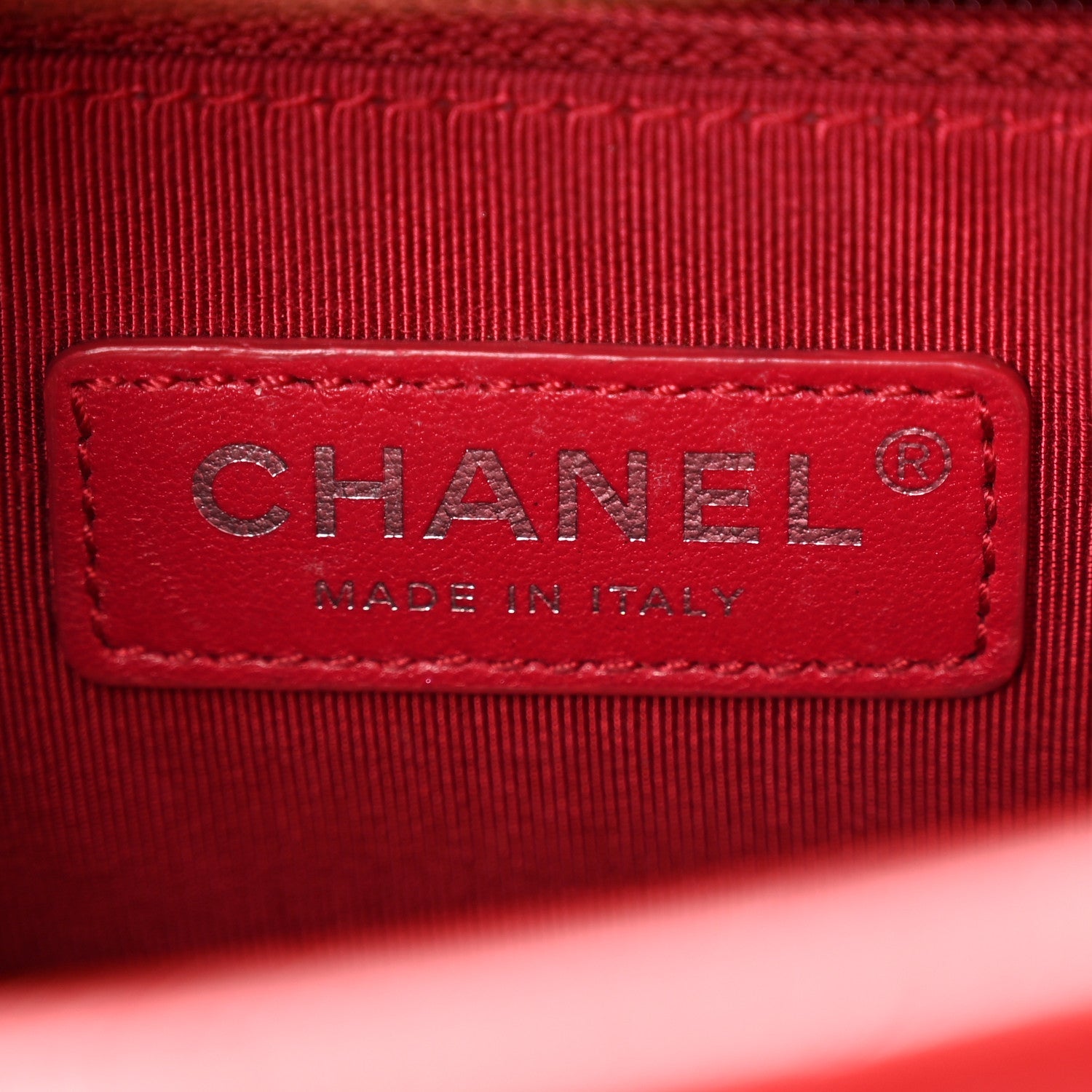 Chanel Wool Calfskin Quilted Small Gabrielle Hobo Red