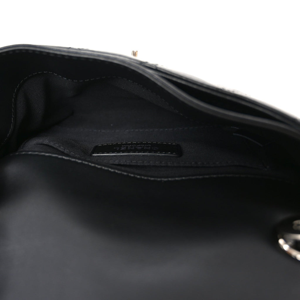 Chanel Calfskin Quilted CC Uniform Flap Belt Bag Black
