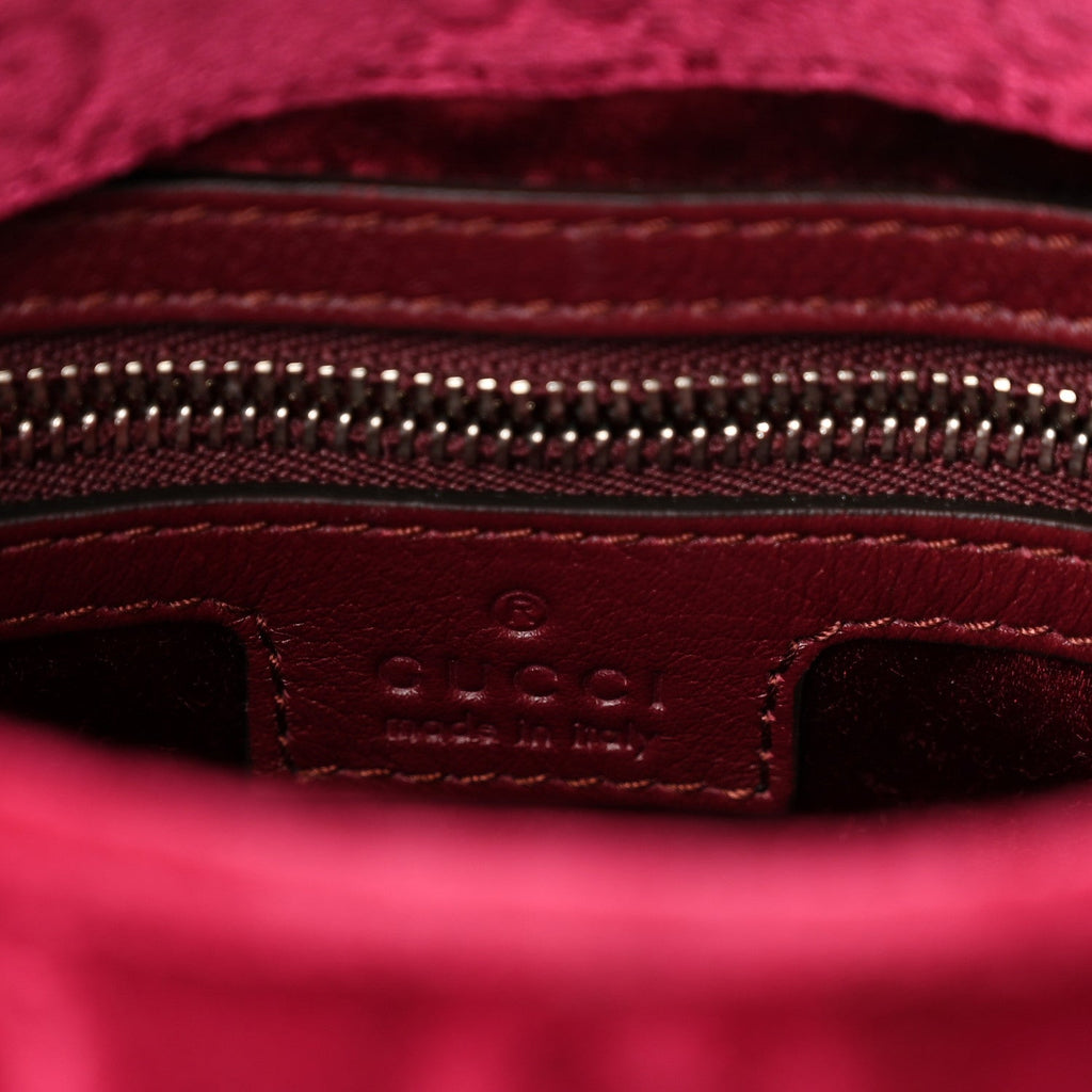 Gucci New Velvet Ashmir GG Monogram Small Jackie 1961 Hobo Red