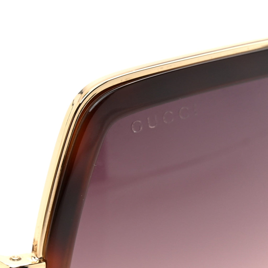Gucci Acetate Oversize Square Frame GG0106S Sunglasses Tortoise