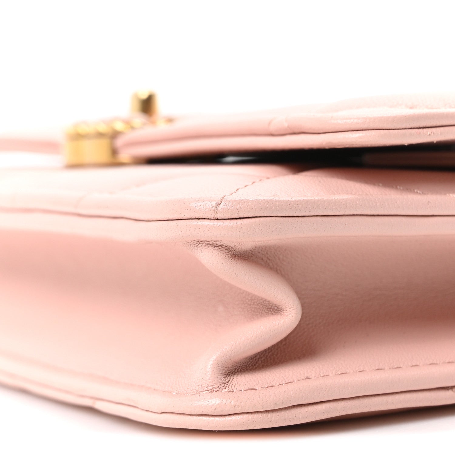 Chanel Lambskin Quilted Chanel 19 Wallet On Chain WOC Light Pink