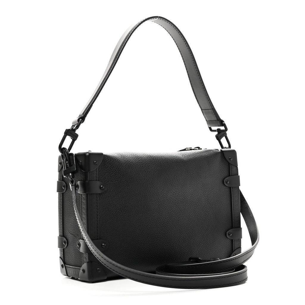 Louis Vuitton Calfskin Side Trunk MM Black