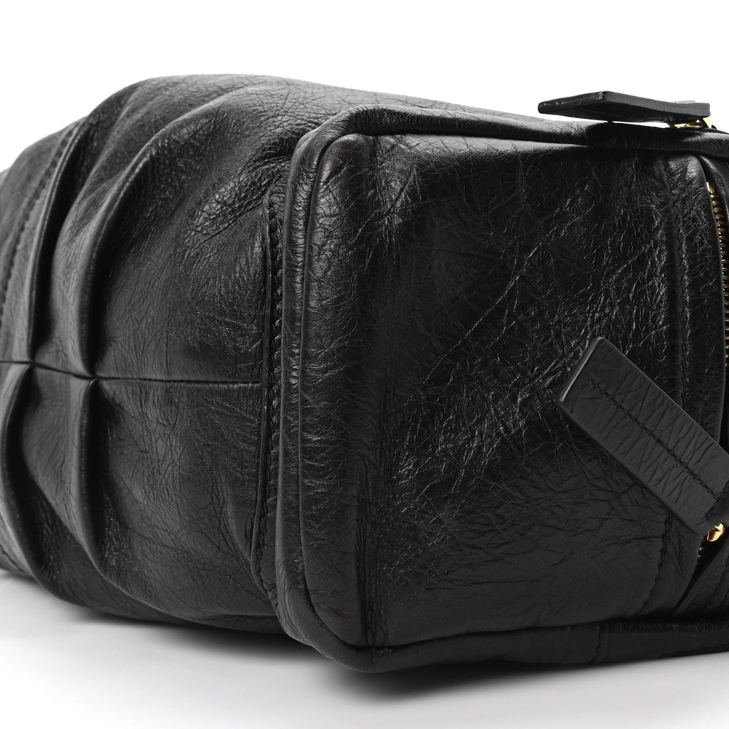 Christian Dior Crinkled Calfskin Large Grand Tour Multipocket Bag Black