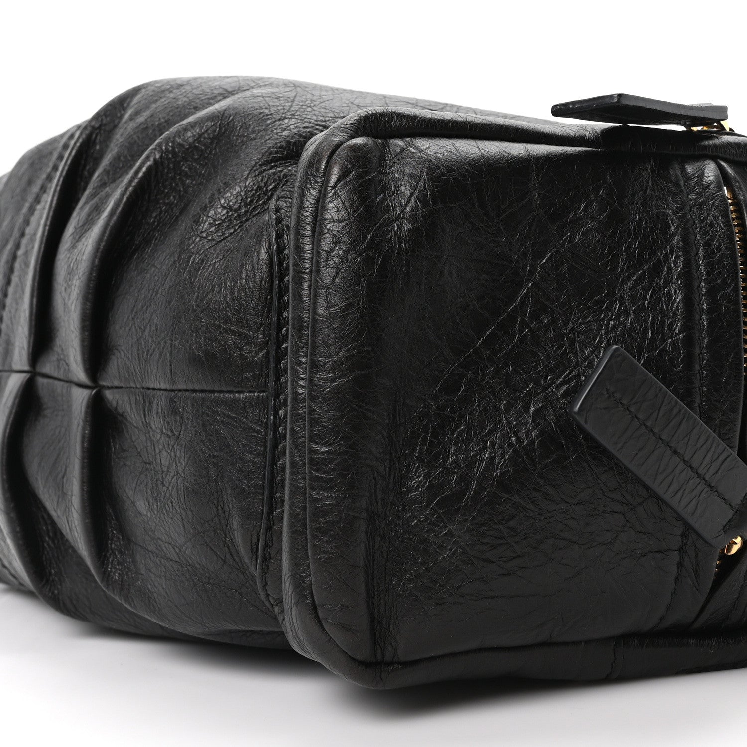 Christian Dior Crinkled Calfskin Large Grand Tour Multipocket Bag Black