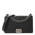 Chanel Caviar Quilted Medium Boy Flap Black